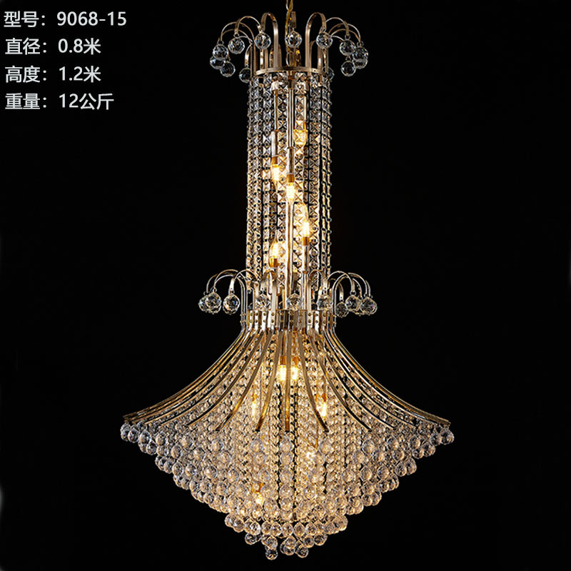 Lámparas de araña de cristal para decoración de salones de boda en hoteles, iluminación decorativa de hierro para techos, luces de escenario, accesorios para bodas. image 17