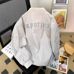 アメリカvibe刺繍野球服男性モデル春秋潮牌高街コートゆるいカップルパイロットジャケット男