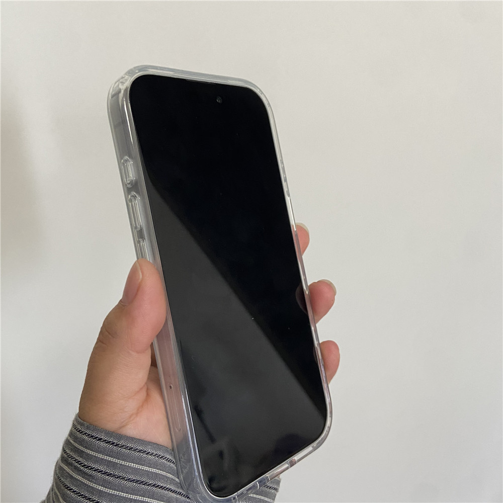 Custodia magnetica blu latte con inchiostro splash adatta per iPhone 17 16 Simple 15 Pro, stile coreano 14/13/12_voghion.com