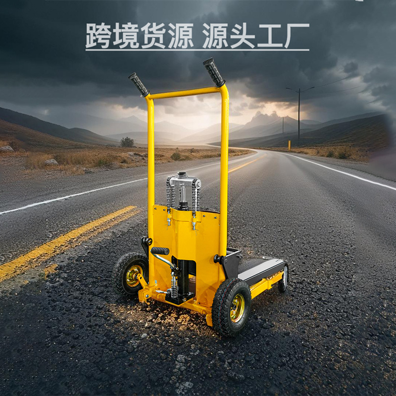 跨境手动叉车可折叠小型堆高车搬运车堆垛车微型升降 气胎论