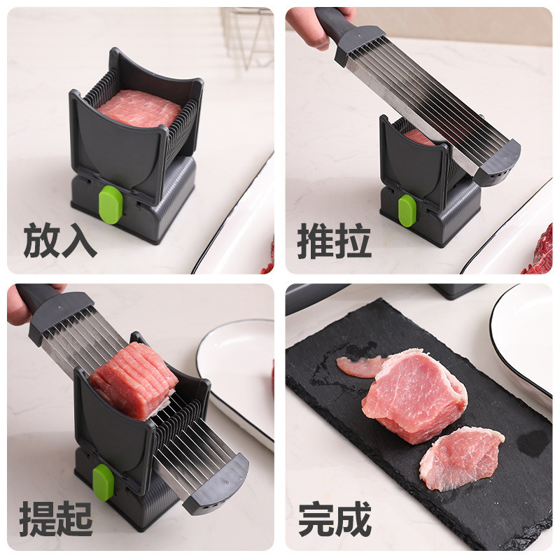 多機能肉切り器、洗いやすい、キッチン用、家庭用、スライス、細切り、角切り、千切りに最適な新商品|undefined