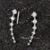 [银色白钻北斗七星锆石耳钉]