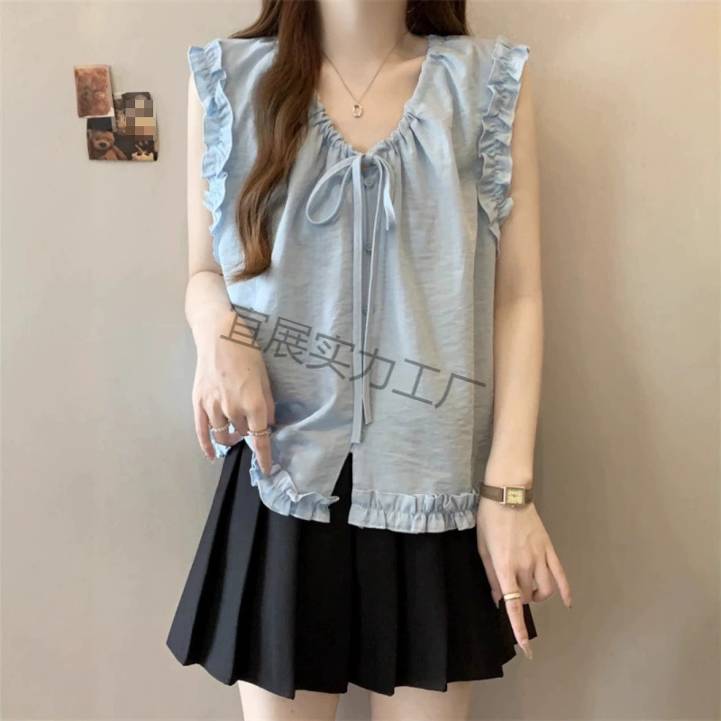 Женская летняя безрукавка больших размеров, дизайнерская, с V-образным вырезом, в западном стиле, высокого качества.