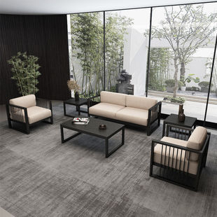 Exquisite classic Foshan factory direct office business reception room sofa tea table new Chinese simple reception