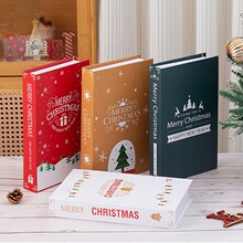 折叠盒圣诞款冰雪假书摆件书墙装饰书ins风桌面装饰书跨境仿真书