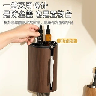 纸巾架卷纸架壁挂式纸巾盒厕所卫生间免打孔卷纸器置物架收纳架