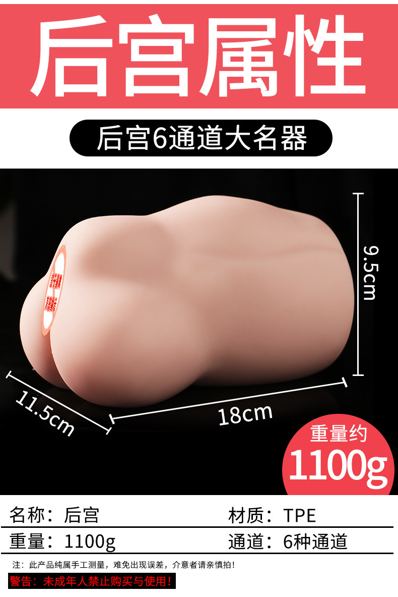 TPE Male Masturbator Cup with Inverted Mold Design, Multi-Channel Half-Body Doll — detail image 11