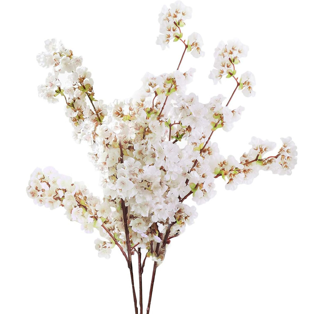 Flor de cerezo de simulación flor de simulación decoración flor de melocotón ramas de aterrizaje Festival de Primavera decoración de bodas flores falsas transfronterizas