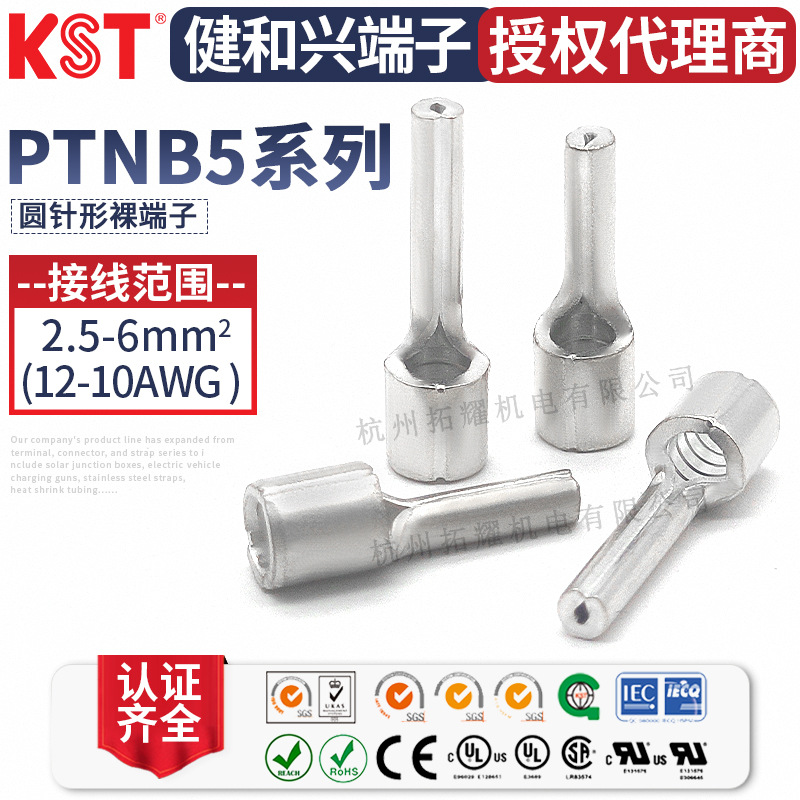 KST健和兴 PTNB5-10 针形裸端子PTNB5-13插针端头UL REACH CE认证