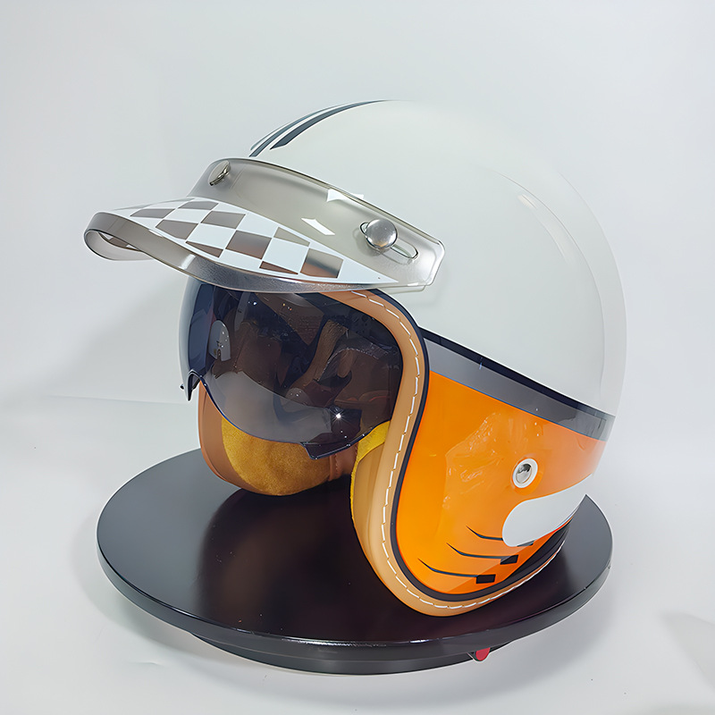 Helmet Brim Motorcycle Helmet Hat Rim Half Helmet Cute Cyber Celebration Sunshade Sunscreen 3/4 Helmet Vintage Accessories