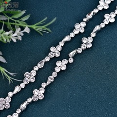 優拉潘 歐美新娘婚禮水鑽腰鏈婚紗禮服配飾日常百搭鑽鏈腰帶 S305