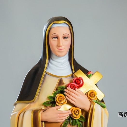 120cm Santa Teresa pequeña decoración de estatuas de fibra de vidrio decoración de la iglesia doméstica