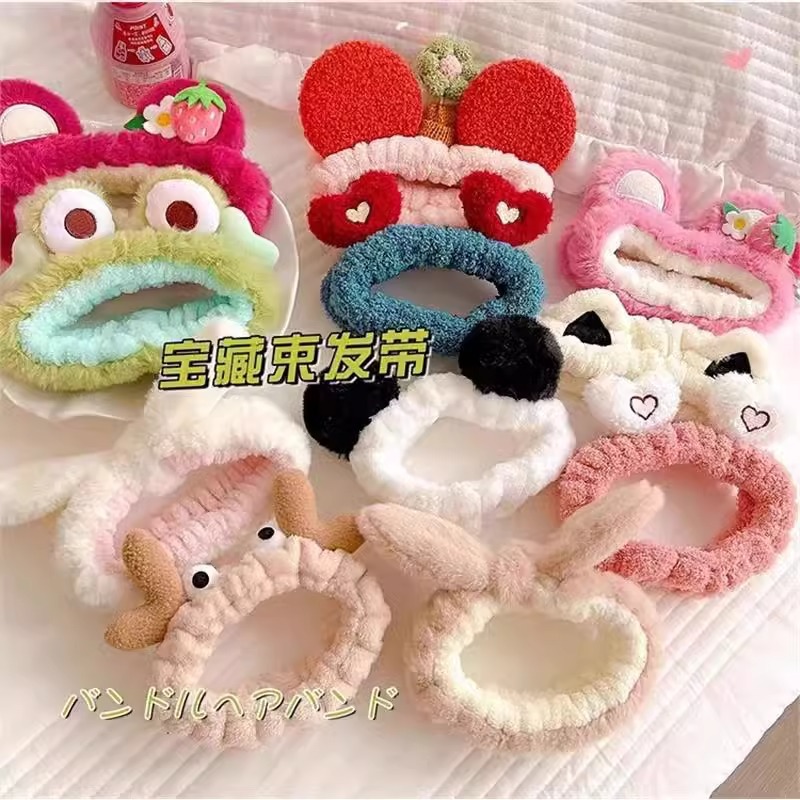 Lavar la cara, banda de cabello para mujeres, máscara de maquillaje especial antideslizante, linda, extraña banda de cabello elástica sin rastro, 2024 nuevo