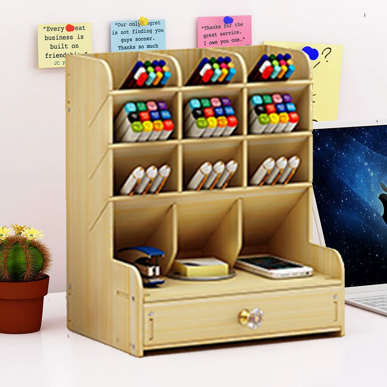 Pens holder, stationery, storage box, wooden storage system for documents