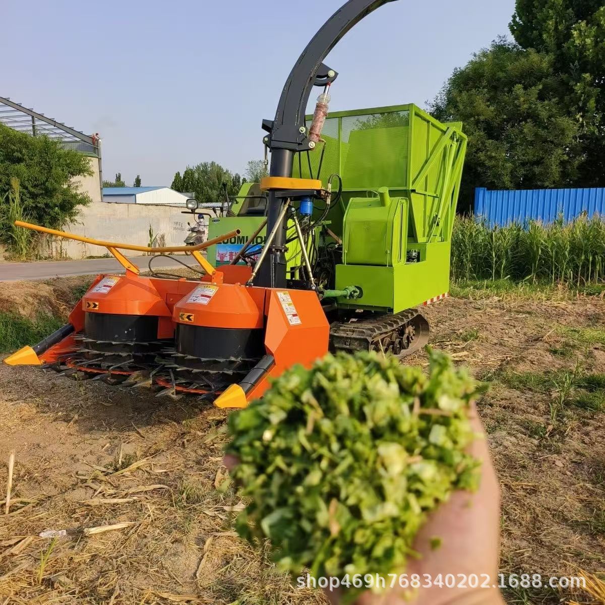 Mesa de corte de plataforma giratoria de alta velocidad cosechadora de trituración de forrajes