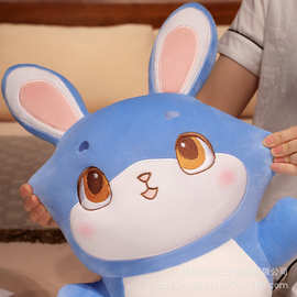 呆萌可爱蓝蓝兔毛绒玩具卡通呆萌兔公仔大耳朵兔子娃娃