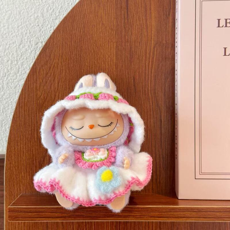 17CM LABUBU ニットベビー服 LABUBU 手作りかぎ針編み服 第一世代、第二世代、第三世代のウェアラブルハンドメイドスーツ|undefined