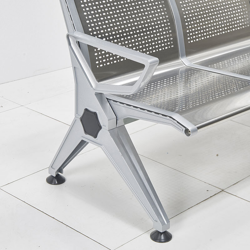 Hospital aeropuerto SILLA DE espera banco de aleación de aluminio silla trasera Silla de fila pública Silla de espera de tres personas Silla de fila trasera