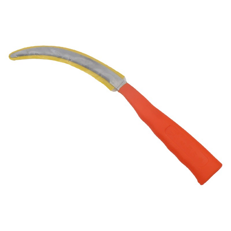 Нержавеющая сталь маленький серп полумесяц с деревянной ручкой зубчатый сельскохозяйственный прополочный рис скашивание марганцевая сталь соломенный нож с короткой ручкой оптом