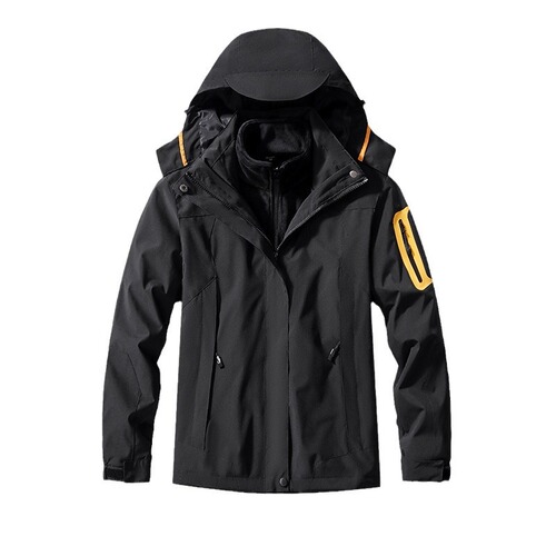 Winter and Spring Three-in-One Leisure Waterproof Windproof Jacket for Men Outdoor Couple Climbing Suit Warm and Waterproof Removable Logo for Wholesale