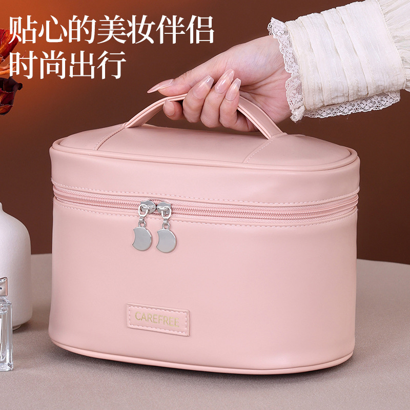 Nuevo producto transfronterizo bolsa de cosméticos ovalada de viaje de gran capacidad portátil portátil de alta gama bolsa de almacenamiento de cosméticos bolsa de lavado