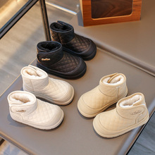 女童雪地靴冬季2025年新款加绒儿童棉鞋保暖男宝宝鞋子中小童