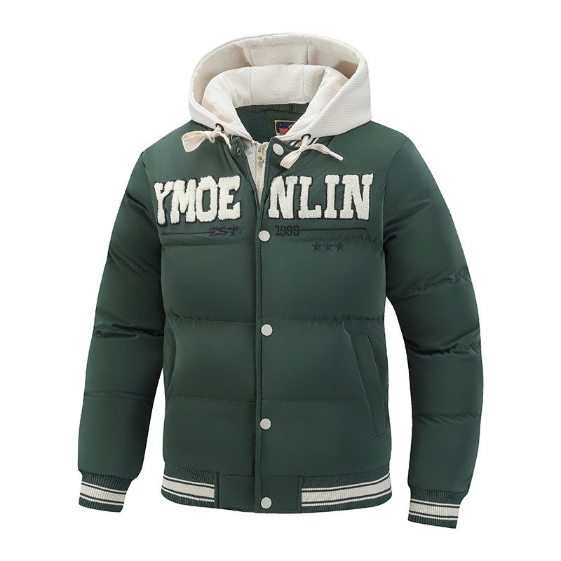 Cross-border autumn and winter couple hooded cotton jacket, men's winter padded and thickened fashionable and trendy loose-fit cotton coat, American-style cotton jacket
