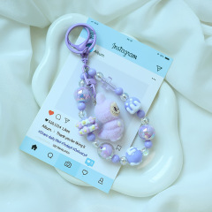 かわいいラブブ人形ペンダントバブルマートラブブ人形ビニールぬいぐるみバッグアクセサリー女性キーホルダー