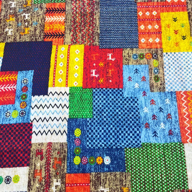 40 pure cotton digital spring and summer retro ethnic style patchwork fabric children's clothing dress clothing tablecloth bags fabric