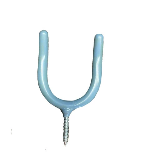 Крюк для инструментов U-образной формы с ПВХ-покрытием, крюк-вилка, усиленный крюк для инструментов, усиленный крюк для инструментов из углеродистой стали с ПВХ-покрытием