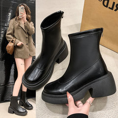 厚底时尚小短靴软皮马丁靴女2025年秋季新款百搭高级感休闲女靴子