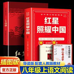 レッドロックとレッドスターが中国を照らす、本物のオリジナルの8年生向けの課外図書、正式な本物の在庫、すぐに発送可能