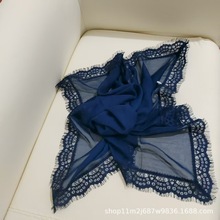 新款韩版围巾蕾丝时尚百搭高级天丝雪纺薄款透气倪妮同款丝巾披肩