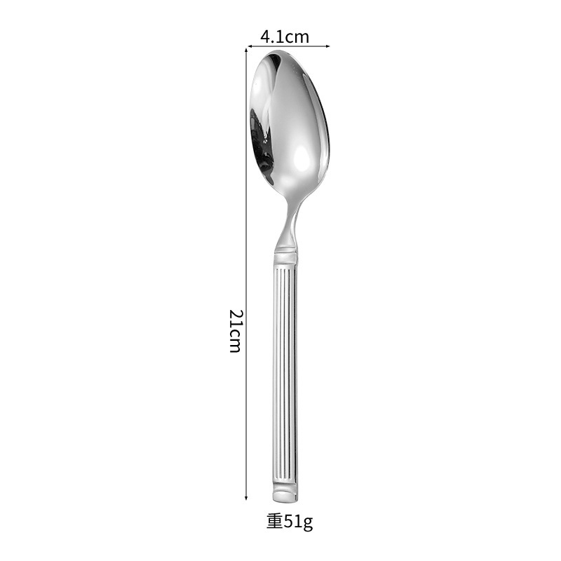 OZON conjunto de cubiertos de columna romana 6 piezas principales espejo pulido cubiertos de hotel cuchillo de comida occidental tenedor cuchara cuchillo de filete