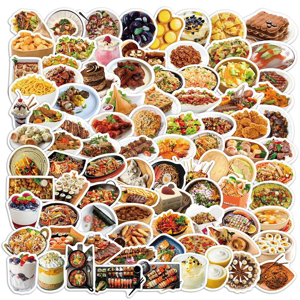 90 домашняя еда меню граффити наклейки семейный рецепт водонепроницаемый багаж мобильный телефон ноутбук наклейки для журнала