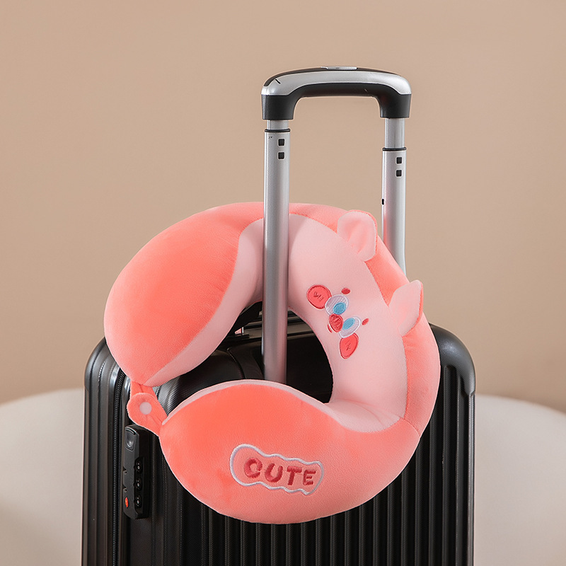 かわいいカラーブロックホッジU枕シリーズ かわいいカピバラ オフィス昼寝枕 頸椎U字枕|undefined