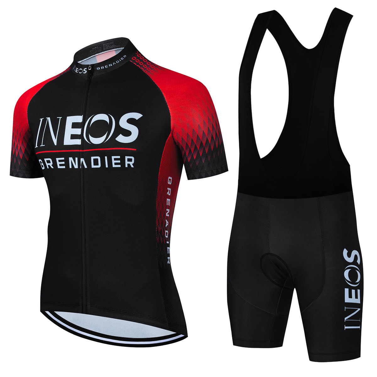 Ineos Cycling Clothing Short-Sleeved Suit Men's Cycling Team Cycling Short Tops and Shorts Are Breathable, Breathable and Quick-Drying
