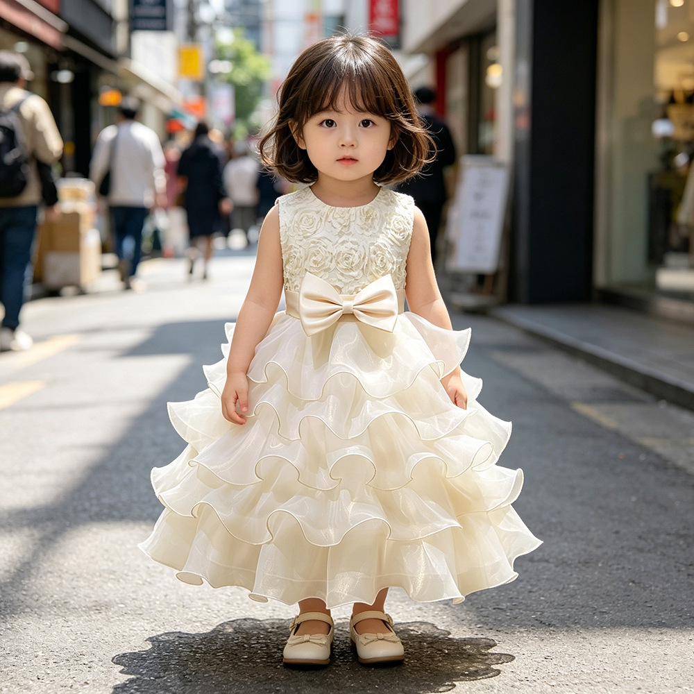 AliExpress ebay children's clothing wholesale European and American girls skirt bow tutu skirt Princess flower girl dress generation hair