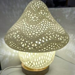 3dプリントキノコ灯ins風寝室茶室携帯小夜灯茶灯創意クリーム風電気スタンド