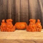 花梨木雕刻貔貅摆件木质一对家居客厅装饰红木工艺品店铺开业送礼