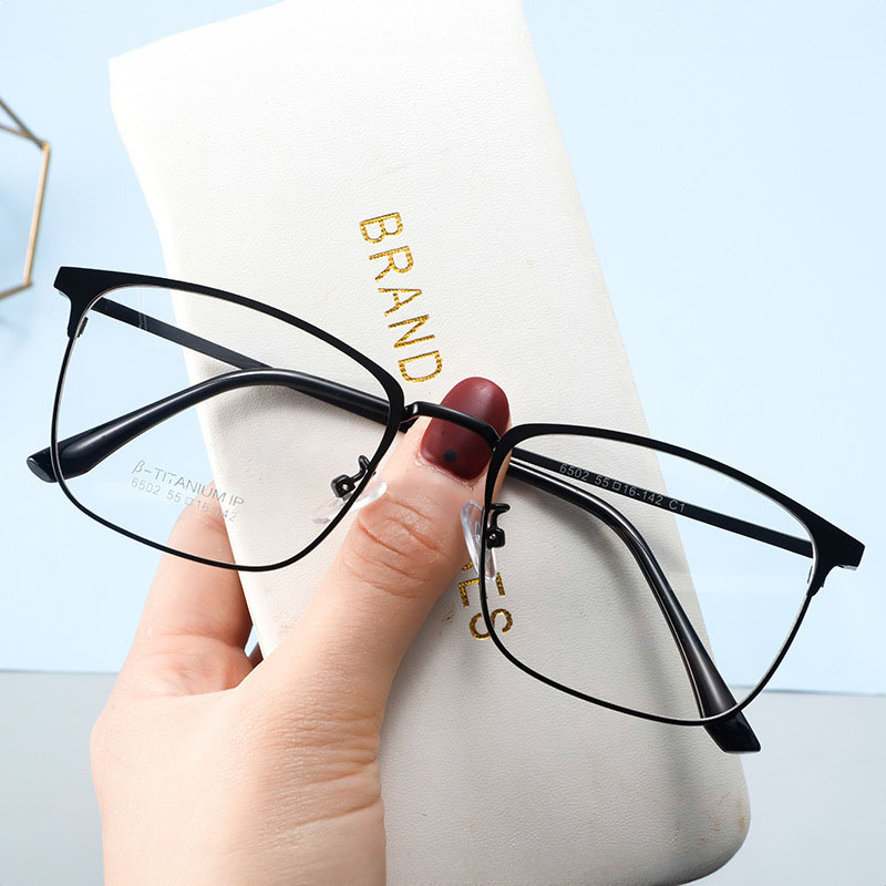 防蓝光眼镜架可配度数近视镜片大框素颜眼镜韩版潮显脸小平光眼镜