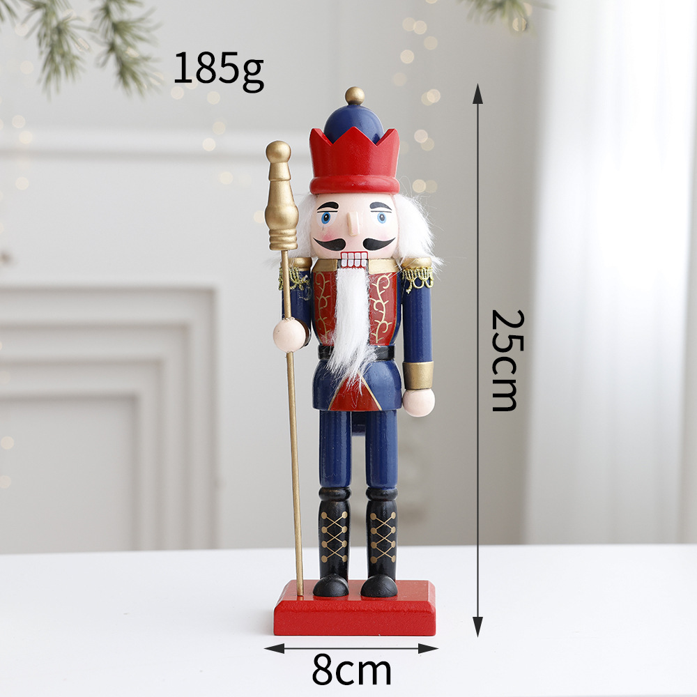 Cascanueces de madera adornos de mesa títeres soldados manualidades capas caballeros tambores decoración para el hogar