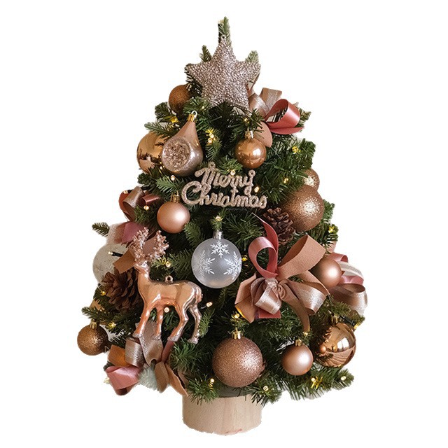 Shengyuan explosión DIY escritorio árbol de Navidad conjunto de pe mezcla de PVC decoración de árbol de Navidad ventana decoración