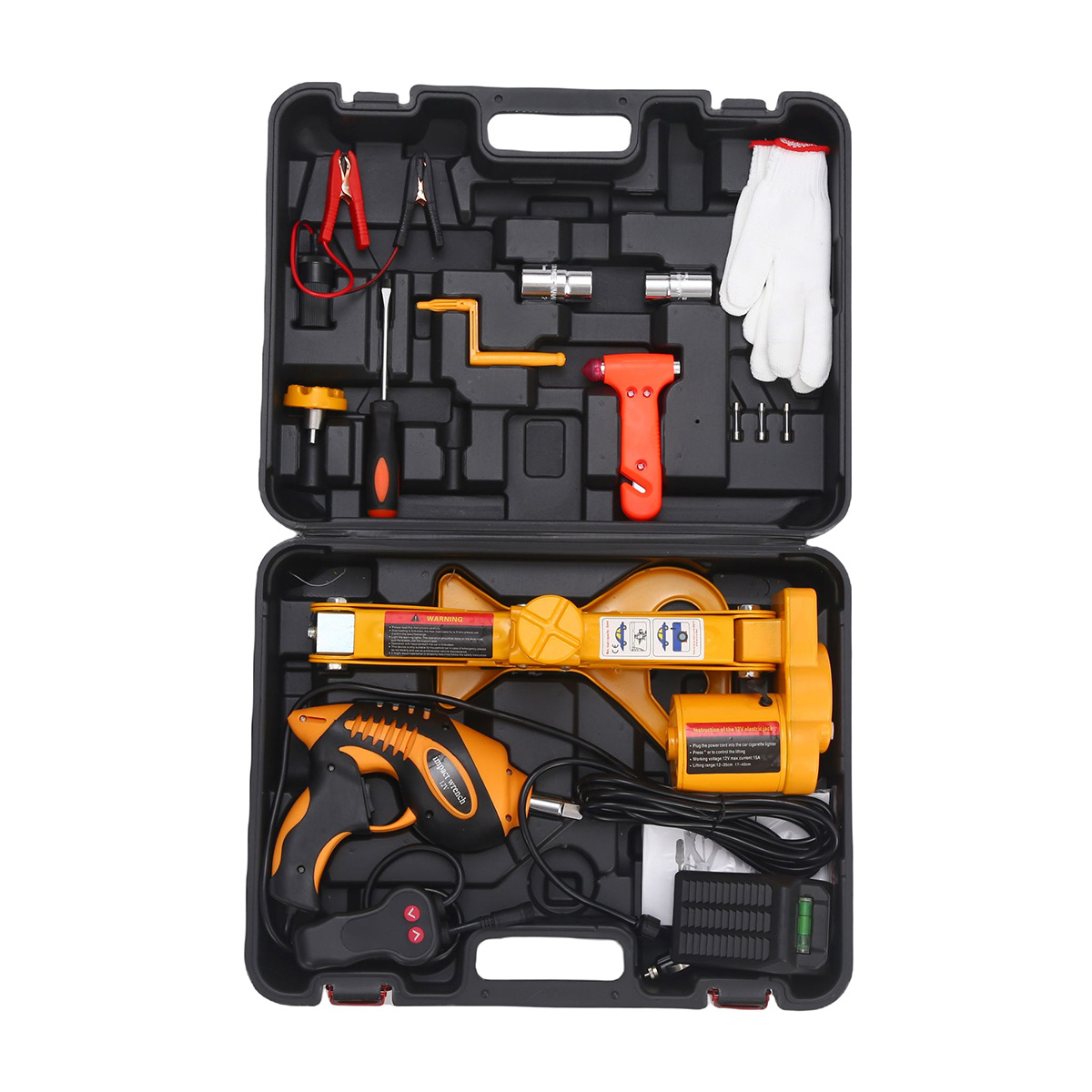 车载电动液压千斤顶5t省力扳手液压工具套装螺旋千斤顶现货批发