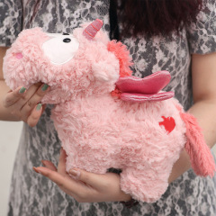 ピンクの天使ユニコーンぬいぐるみ大目天馬人形誕生日プレゼント女の子ぬいぐるみ卸売り