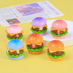 立体仿真汉堡食玩创意卡通手工diy饰品配件奶油胶树脂配件材料包