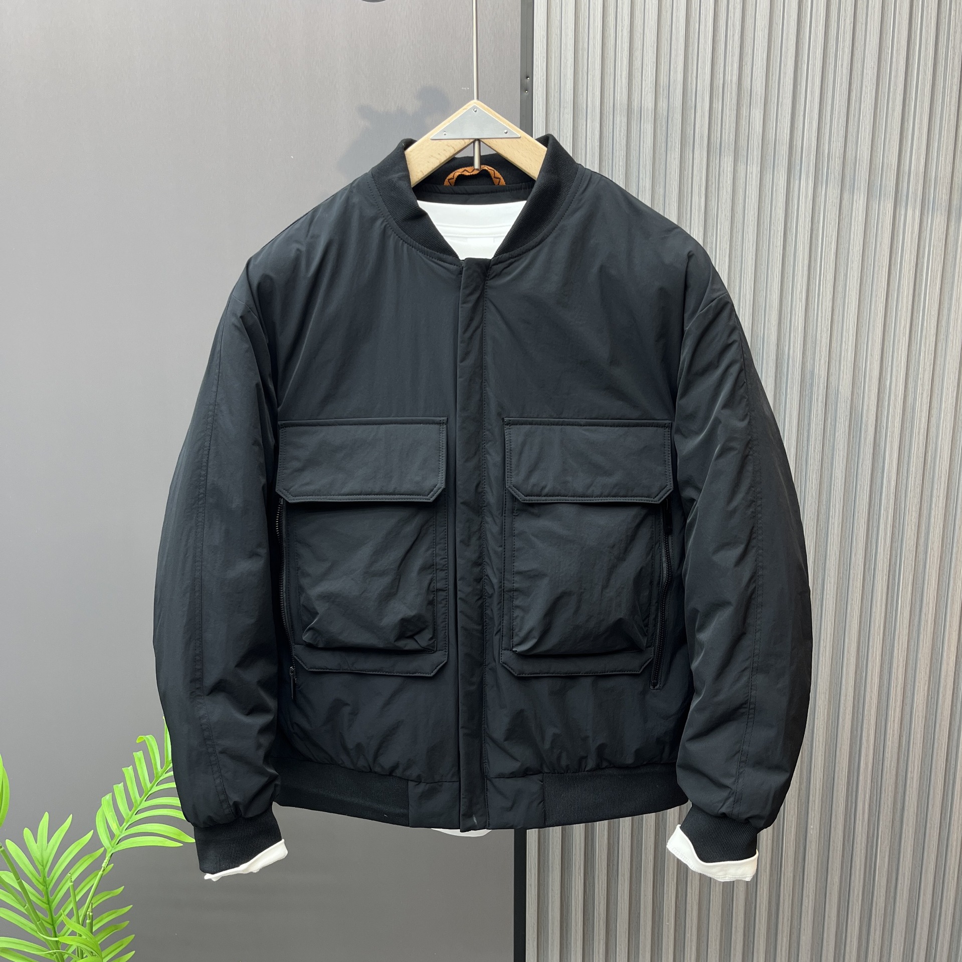 Winter solid color baseball velvet short down jacket for leisure…