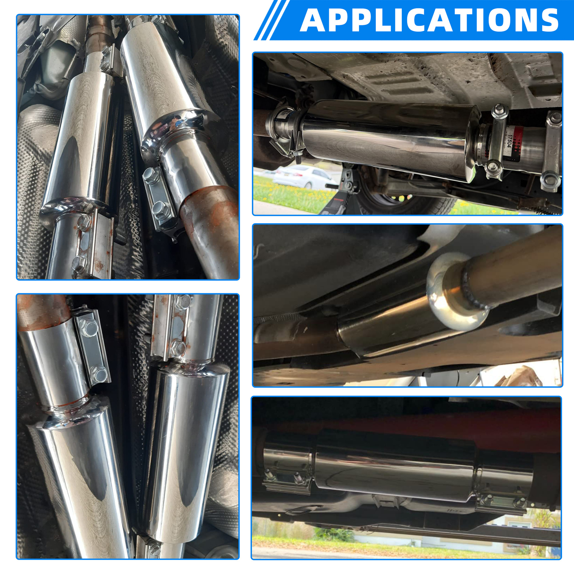 Car modified exhaust pipe N1 style direct exhaust silencer universal stainless steel drum 51/57/63/76MM