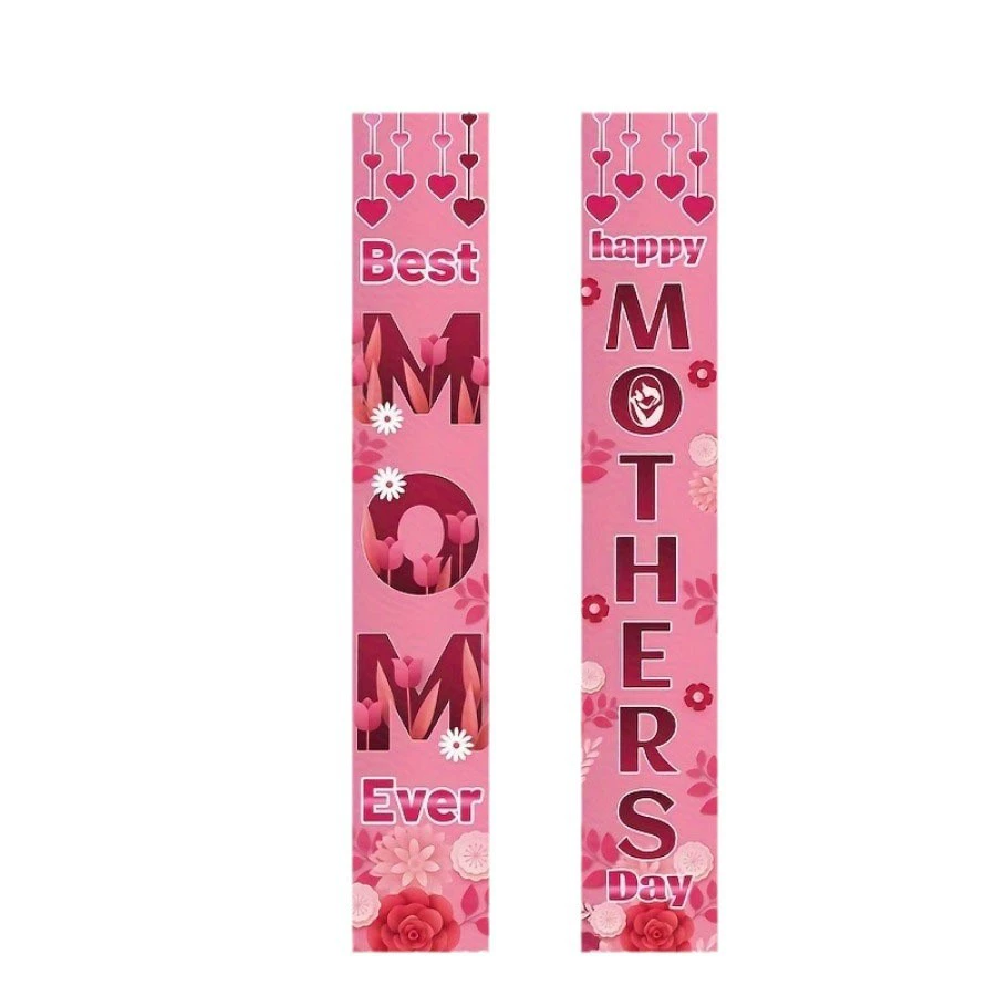 Cross-border new Happy Mother's Day banner, Mother's Day welcome porch sign Seasonal party porch sign