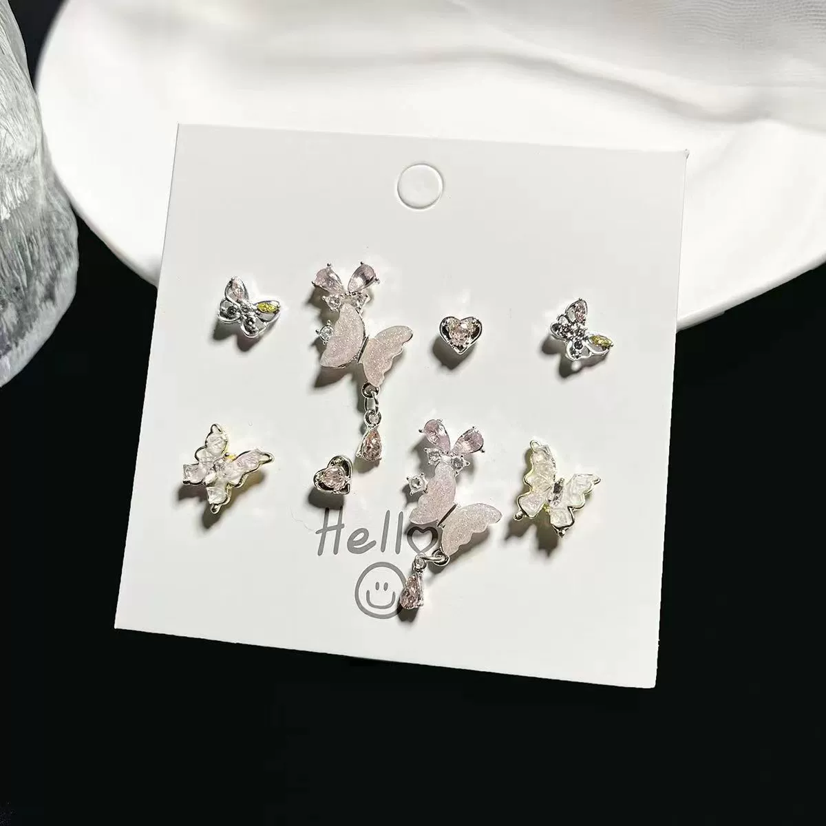 Earrings, jewelry, small design set, high-end